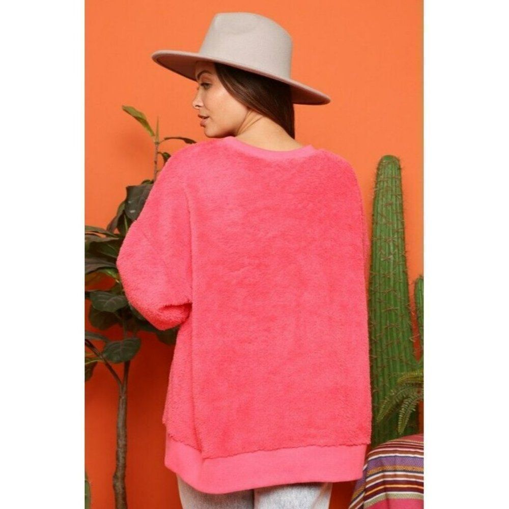 SALE! Fantastic Fawn Hot Pink Let's Go Girls Western Sweatshirt IFKT5174-09 - Picture 7 of 7